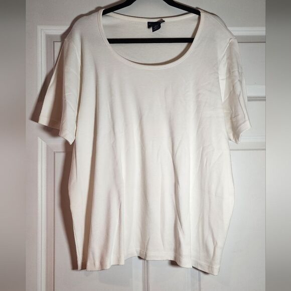 Venezia Jeans White Cotton Short Sleeve Top 18/20 - Picture 1 of 5